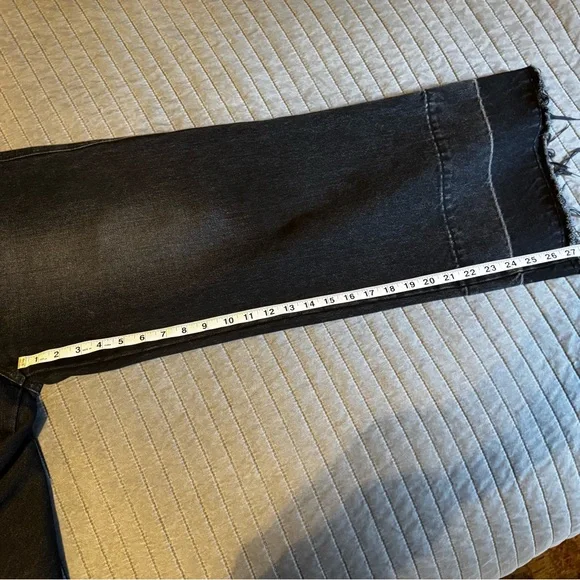 Moussy Elba wide cropped black denim size 28 - Picture 7 of 11